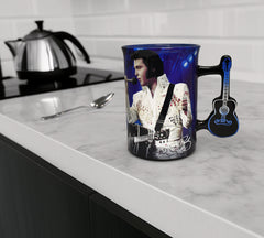 Elvis Mug - The King Blue w/Guitar Handle