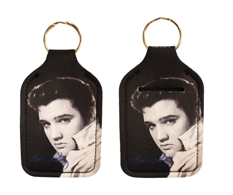 Elvis Key Chain w/ Multiuse Pouch - Blk & Wht