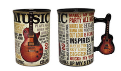 Mug - Music Is Passion Guitar Handle