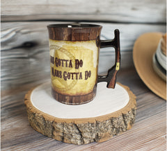 John Wayne Mug - Rifle Handle Man's Gotta