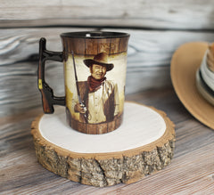 John Wayne Mug - Rifle Handle Man's Gotta