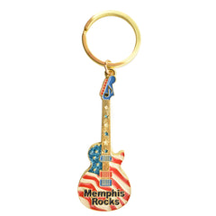 Memphis Key Chain - Guitar Flag Rocks