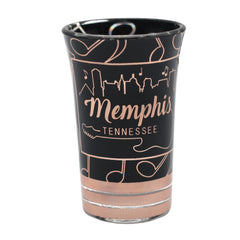 Memphis Shot Glass - Rose Gold Music Notes