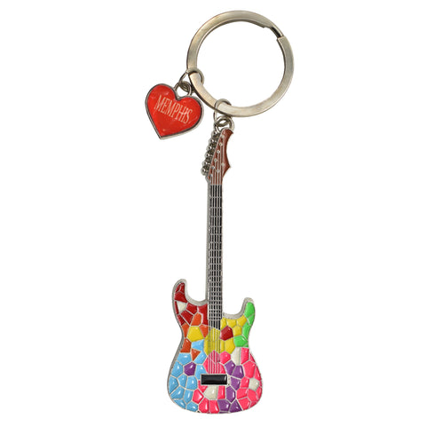 Memphis Key Chain - Guitar Mosaic