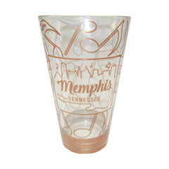 Memphis Glass Pint - Rose Gold