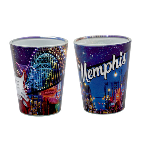 Memphis Shot Glass - Beale & Bridge Lights