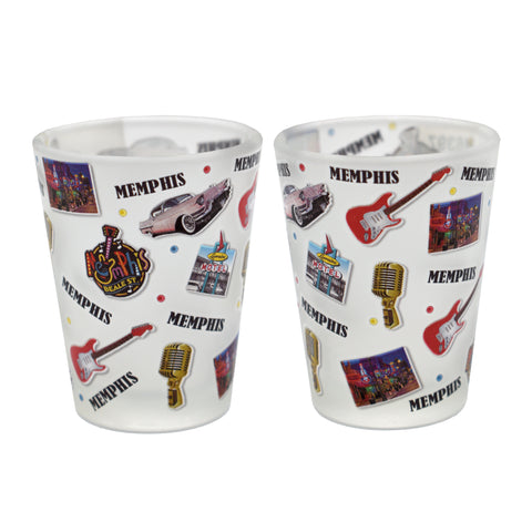 Memphis Shot Glass - Icons Frosted