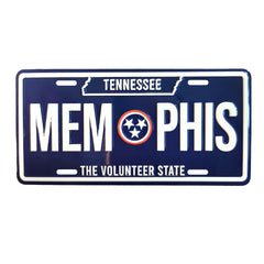 Memphis Magnet - License Plate Blue