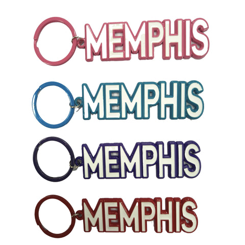 Memphis Key Chain - Name Assorted  - 4pc Set