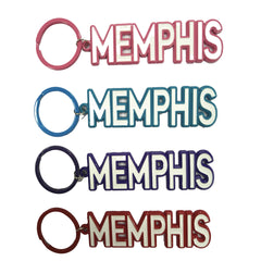 Memphis Key Chain - Name Assorted  - 4pc Set