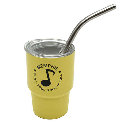 Memphis Shot Glass - Mini Tumbler Yellow