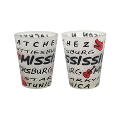 Mississippi Shot Glass - Frosted Cities