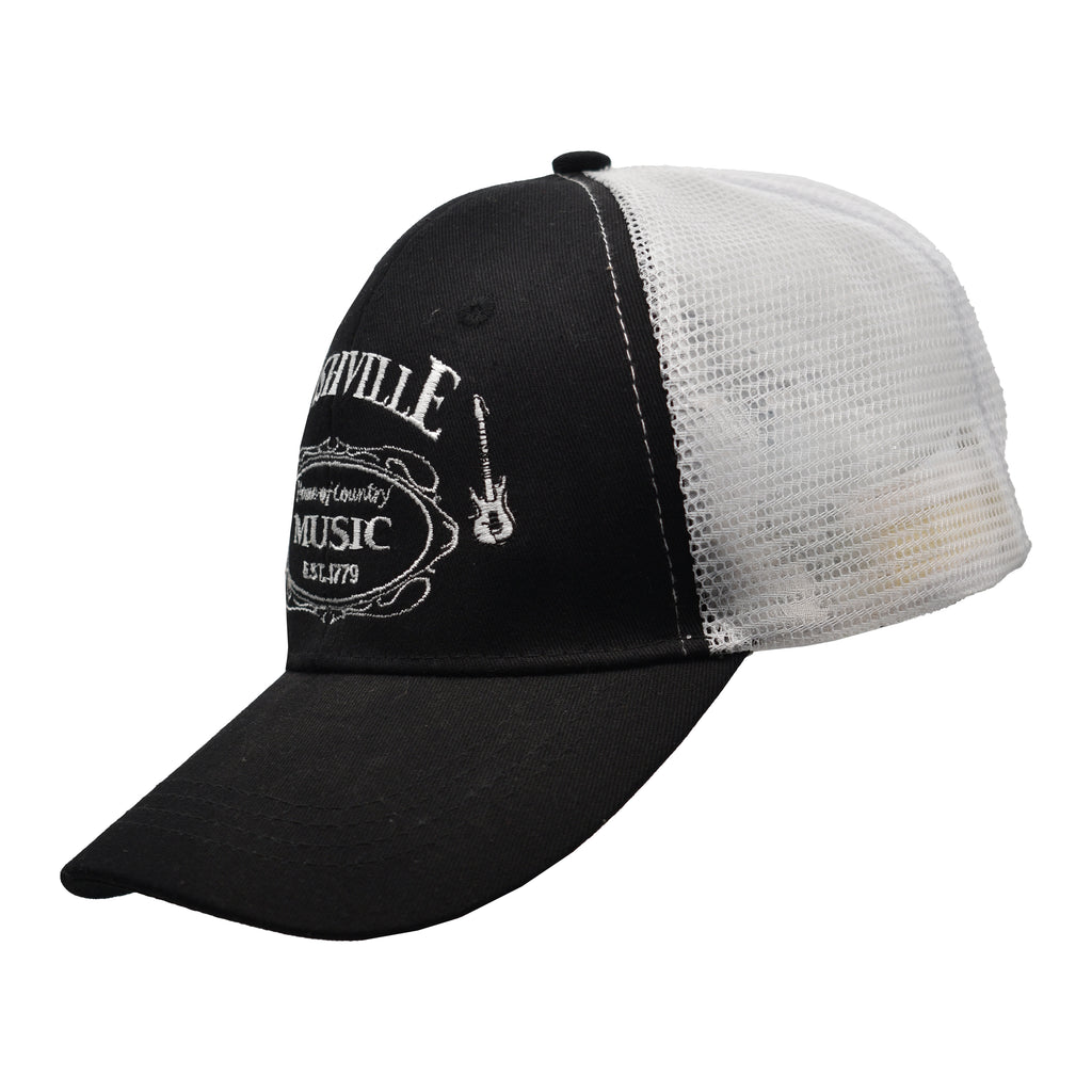 Nashville Cap/Trucker Hat - Blk&Wht