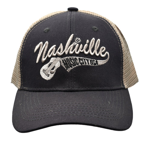 Nashville Cap/Trucker Hat - Blue w/Gray