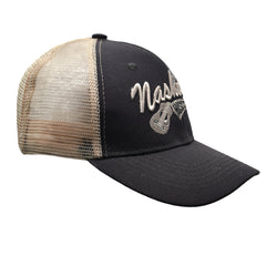 Nashville Cap/Trucker Hat - Blue w/Gray