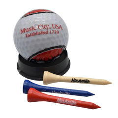 Golf Ball & Tee Set - Nashville Skyline