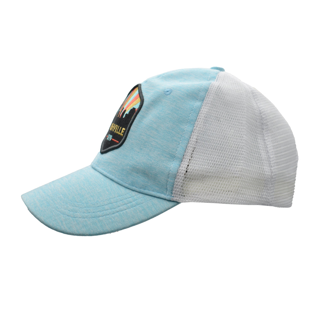 Nashville Cap/Trucker Hat - Skyline Patch Blue