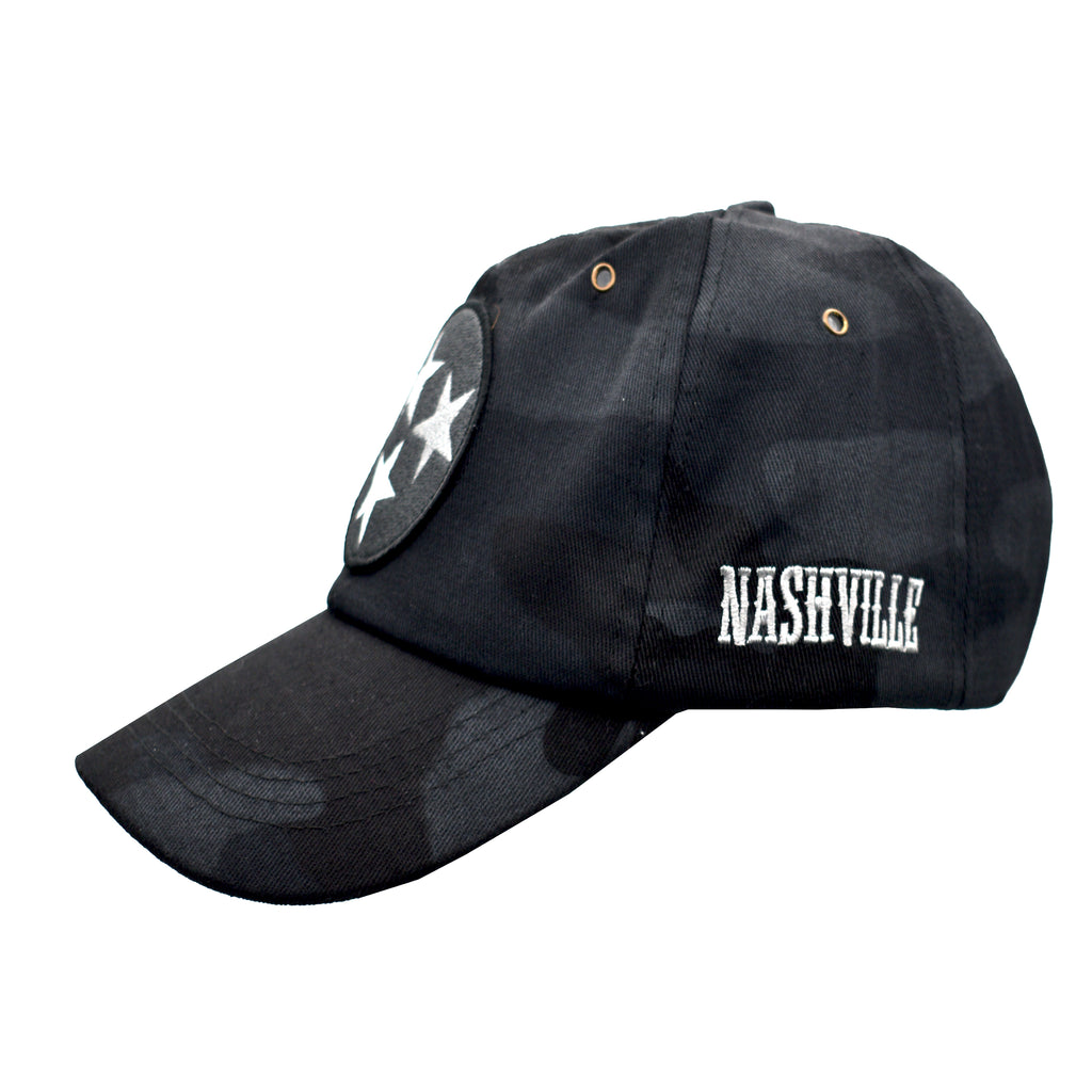 Nashville Cap - Black Camo and Stars