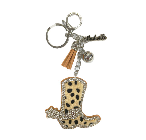 Nashville Keychain - Bling Cowboy Boot