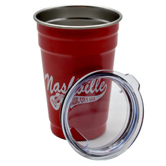 Nashville Pint Cup - Red Solo with Lid