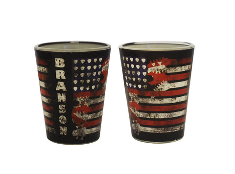 Branson Shot Glass - Flag With Guitars