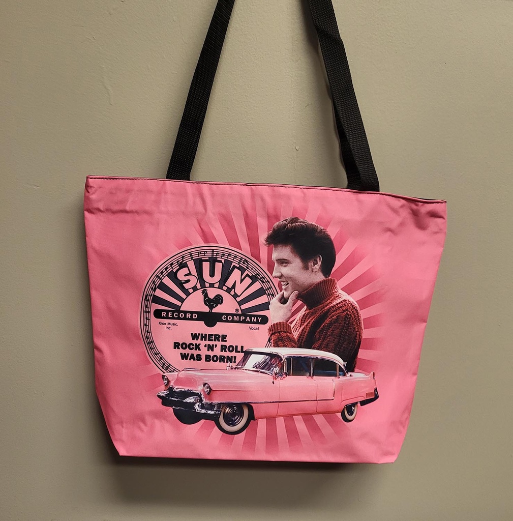 Sun Records Tote Bag - Elvis Pink