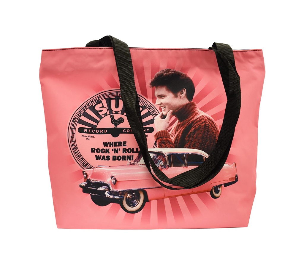 Sun Records Tote Bag - Elvis Pink