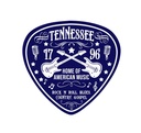 Tennessee Magnet - Foil Guitar Pick Large