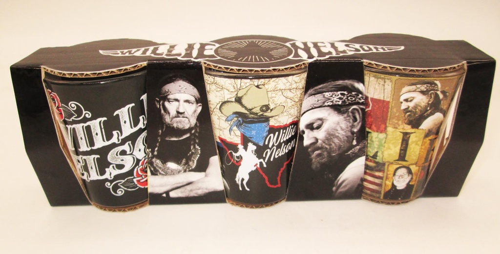 Willie Nelson Shot Glass Set - Map