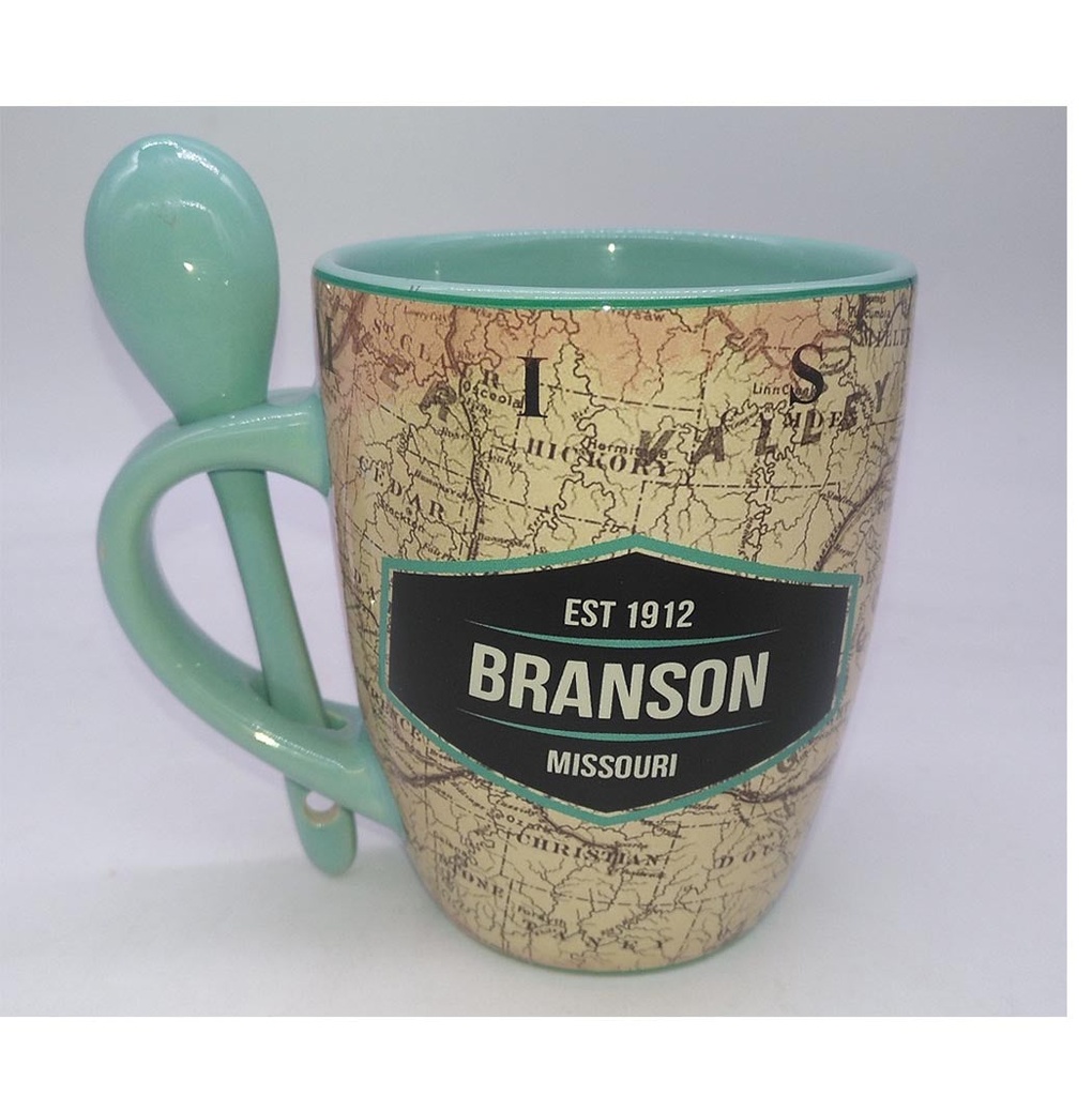 Branson Mug - Map with Spoon