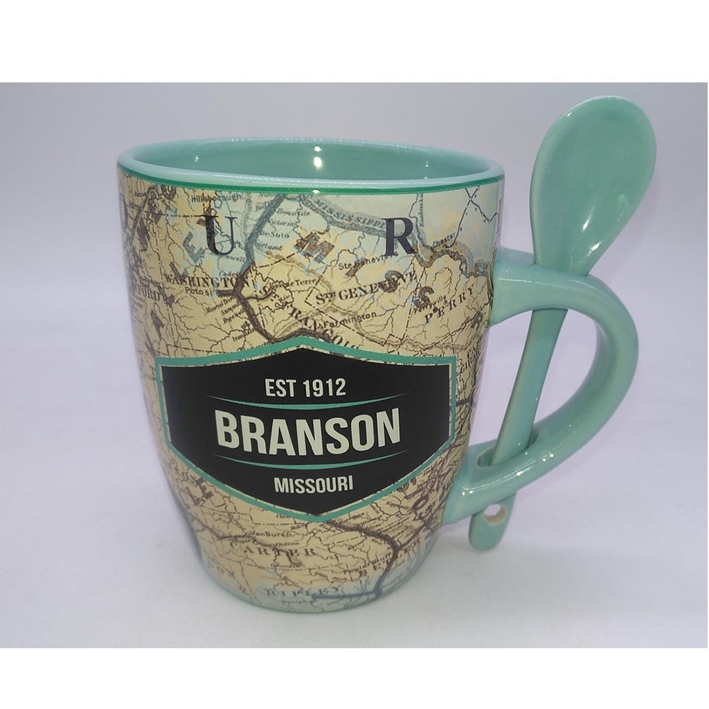 Branson Mug - Map with Spoon