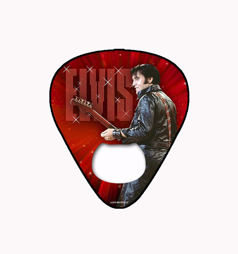 Elvis Bottle Opener And Magnet - Guitar Pick '68 Name