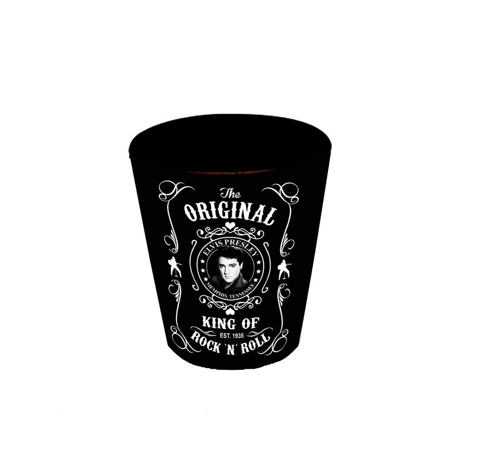 Elvis Shot Glass - Blk & Wht Est.