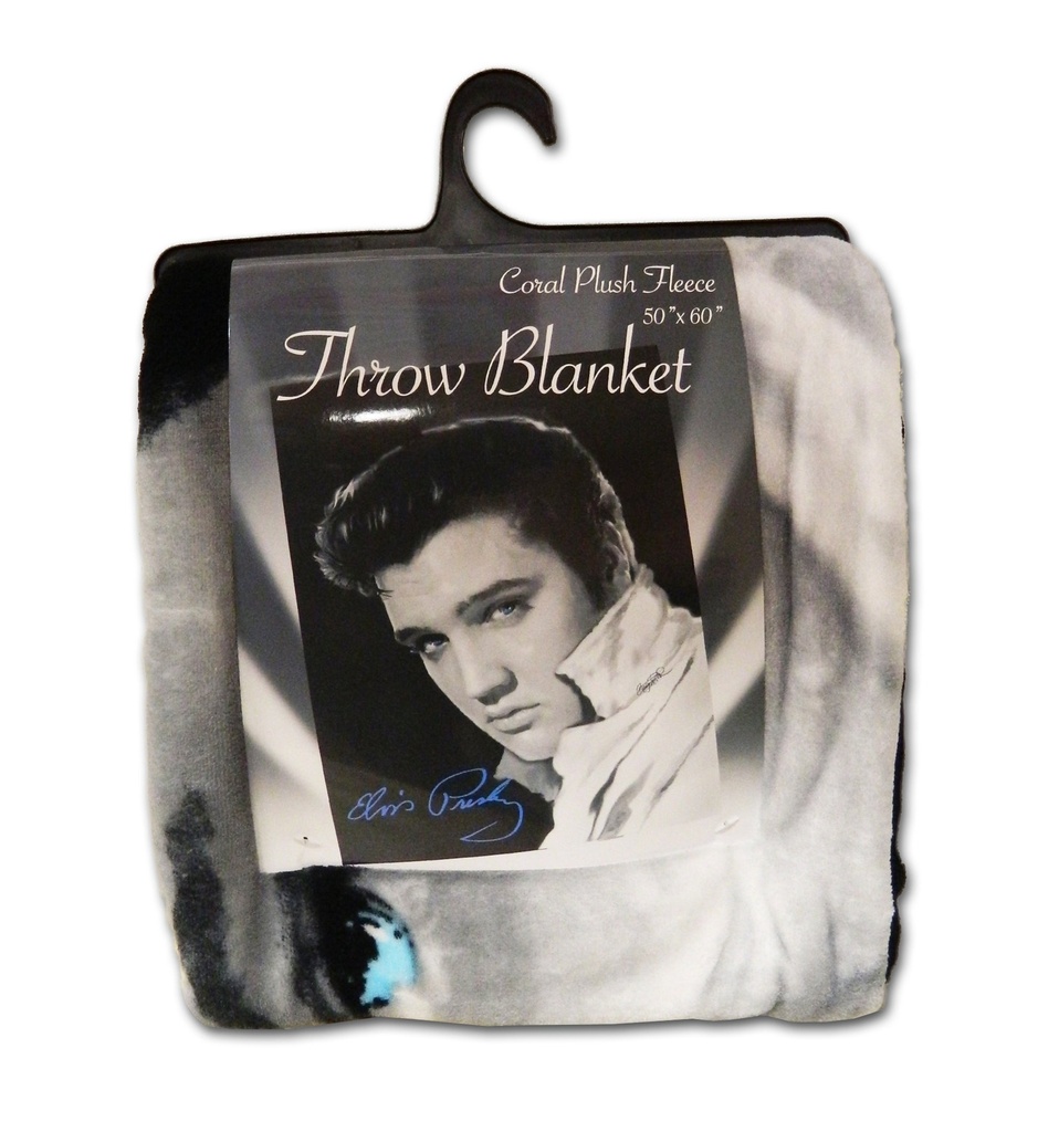 Elvis Throw Blanket - Black & White Photo