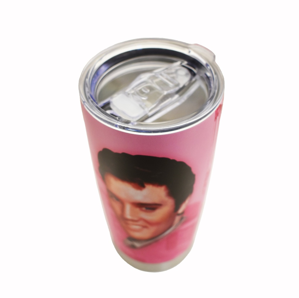 Elvis Thermos - Pink With Guitars