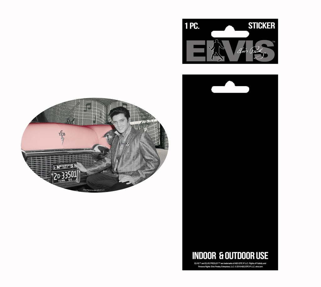 Elvis Sticker - With Car