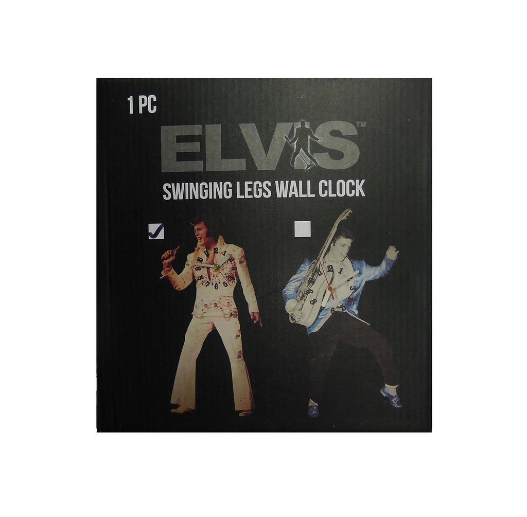 Elvis Clock - Swinging Legs White Jumpsuit