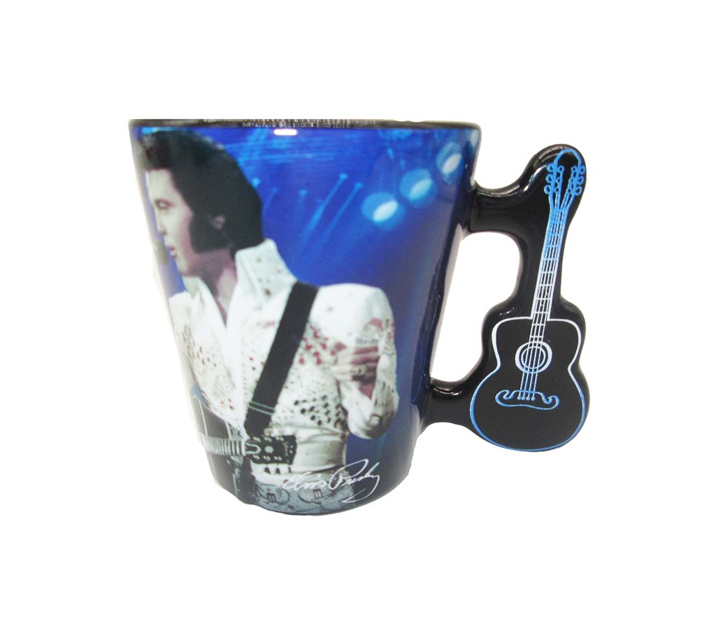 Elvis Shot Glass - The King Blue Guitar With Guitar Handle