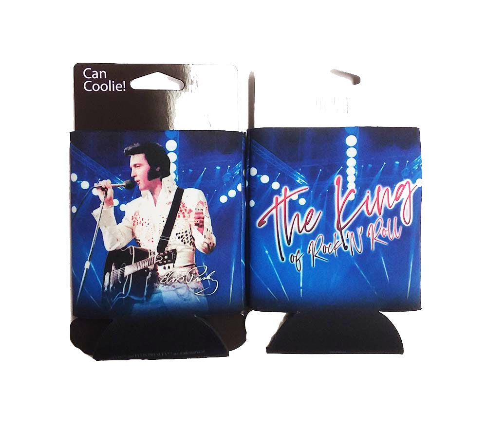 Elvis Huggie/Koozie - The King Blue