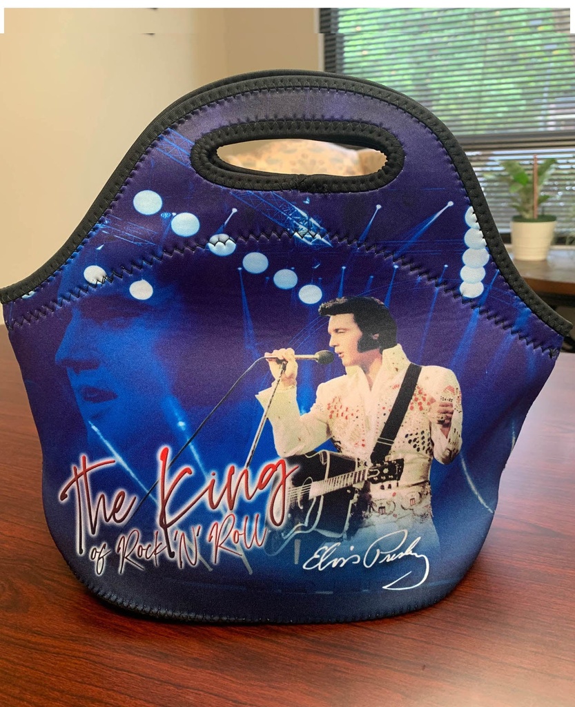 Elvis Lunch Bag - The King Blue w/Zipper