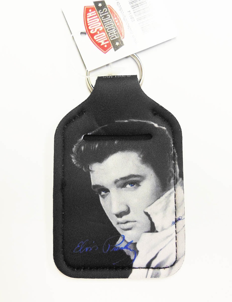 Elvis Key Chain w/ Multiuse Pouch - Blk & Wht