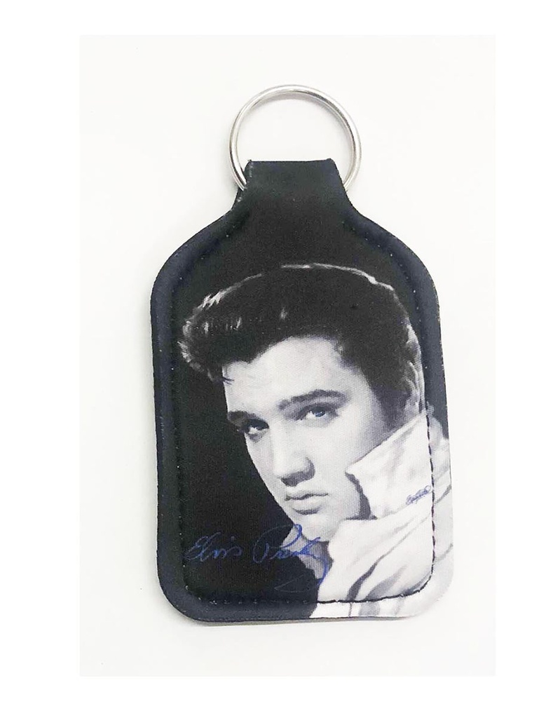 Elvis Key Chain w/ Multiuse Pouch - Blk & Wht