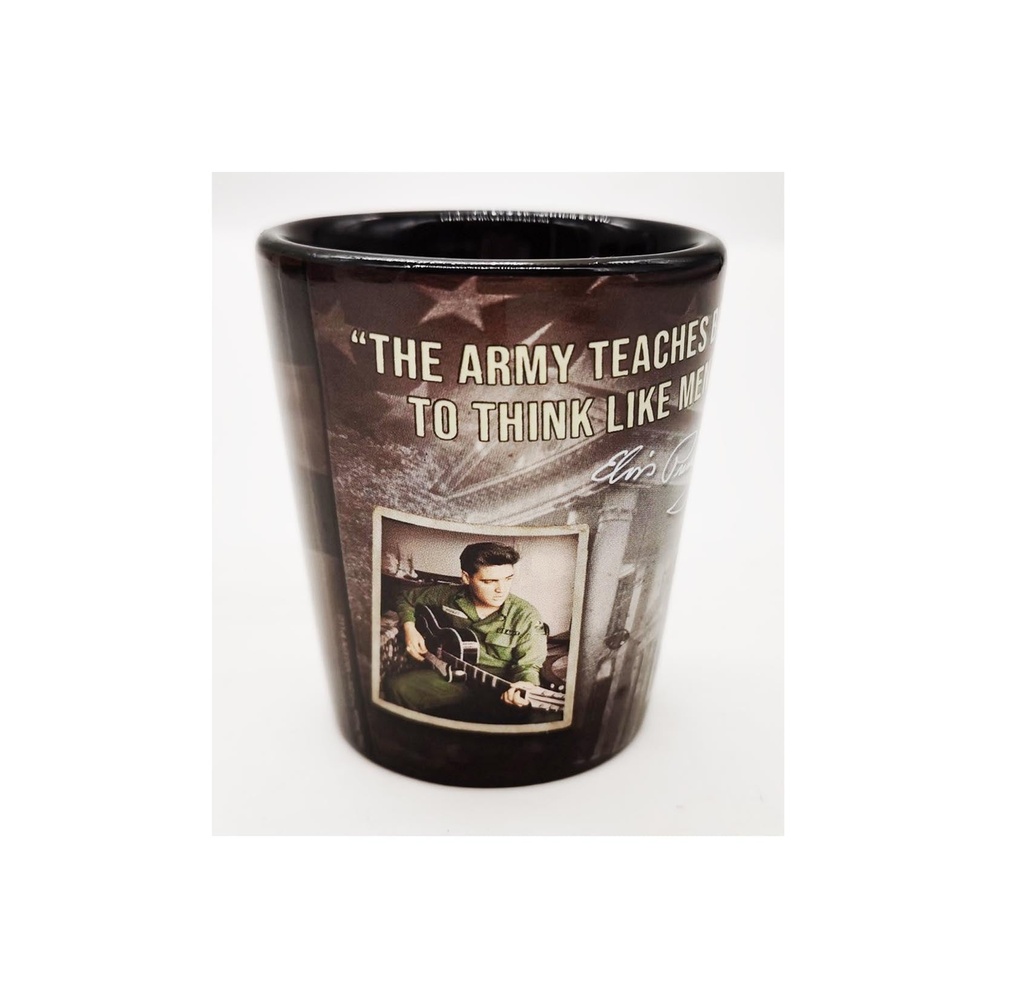 Elvis Shot Glass - Army Photos