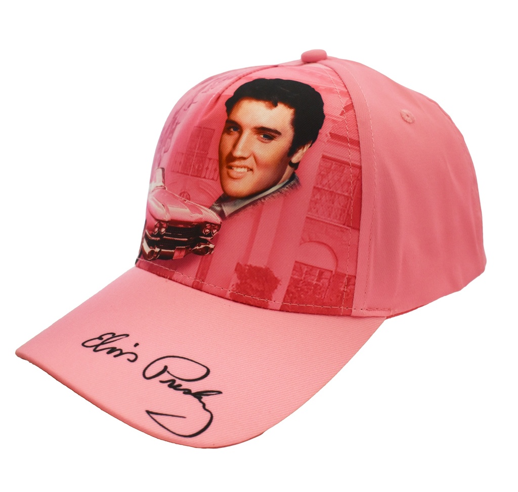 Elvis Cap Pink with guitars