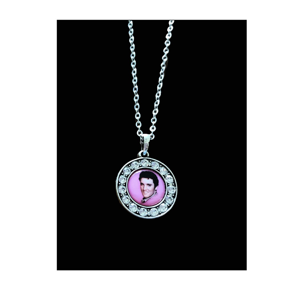 Elvis Necklace - Pink With Stones