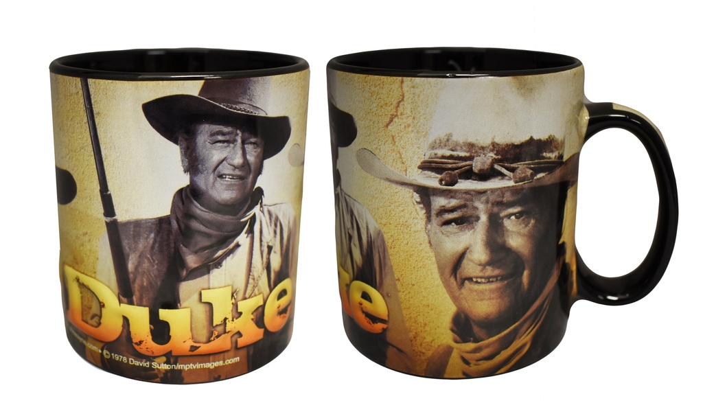 John Wayne Mug - Embossed Collage