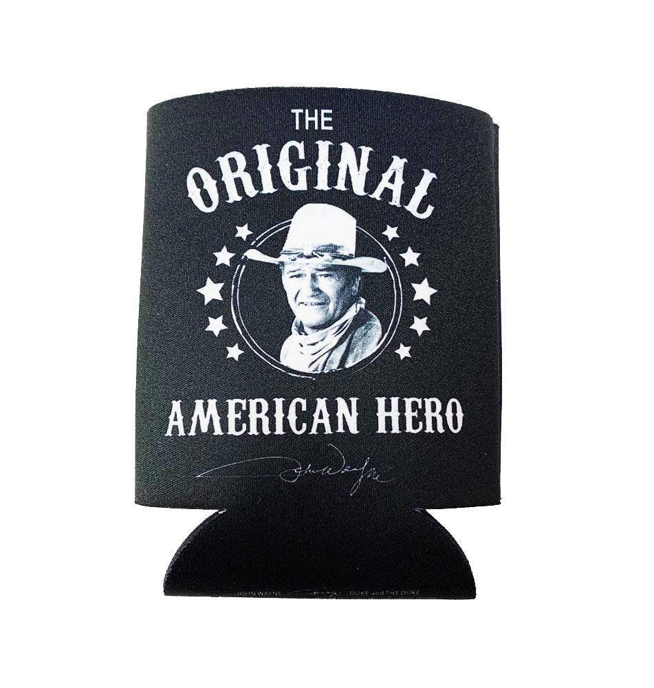 John Wayne Huggie/Koozie - Blk & Wht