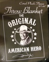 John Wayne Throw Blanket - Blk & Wht Est.