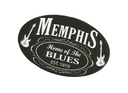 Memphis Sticker - Blues Man Oval