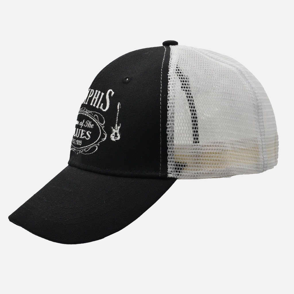 Memphis Cap/Trucker Hat - Blk&Wht